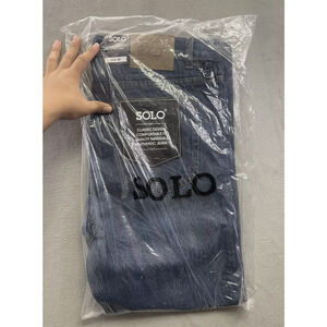 Solo Jeans Mens 40 Classic Fit Stone Wash Denim Straight Leg Authentic Pants 40x